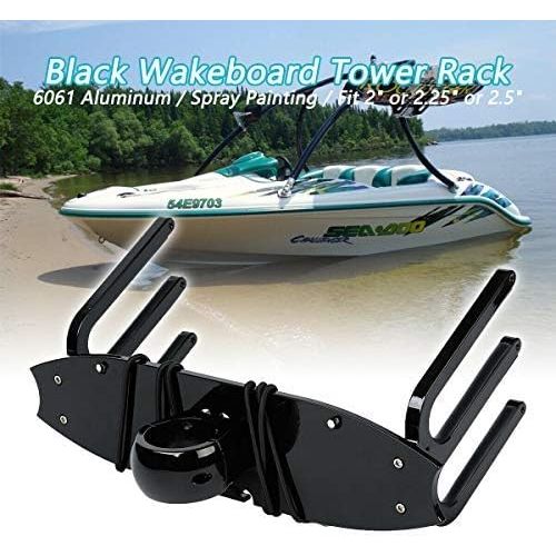  Tengchang Wakeboard Tower Racks, Black Surfboard Holder Bracket Fit for 1 3/4, 1 7/8, 2, 2 1/4, 2 1/2 Towers