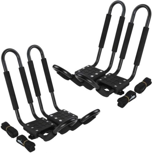  Tengchang 2 Pairs J Bar Kayak Rooftop Racks, Kayak Carrier Boat Canoe Car SUV Top Mounted Racks