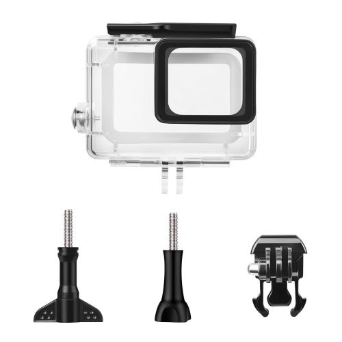  Tenlacum Wasserdicht Schutzhuelle Unterwasser 40m transparentes Gehause Case Schutzhuelle Tauchen Schale Box mit Halterung Zubehoer fuer Gopro Hero 6/Hero 5schwarz Action Kamera