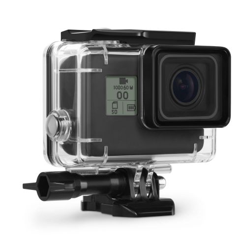  Tenlacum Wasserdicht Schutzhuelle Unterwasser 40m transparentes Gehause Case Schutzhuelle Tauchen Schale Box mit Halterung Zubehoer fuer Gopro Hero 6/Hero 5schwarz Action Kamera