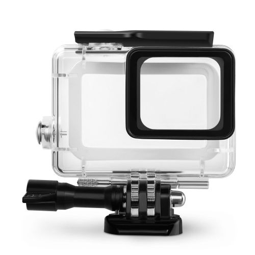  Tenlacum Wasserdicht Schutzhuelle Unterwasser 40m transparentes Gehause Case Schutzhuelle Tauchen Schale Box mit Halterung Zubehoer fuer Gopro Hero 6/Hero 5schwarz Action Kamera