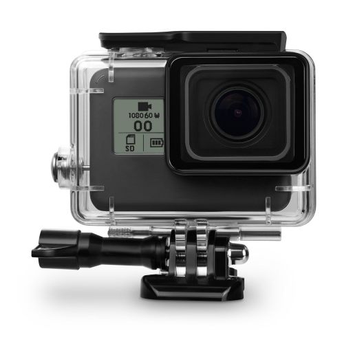  Tenlacum Wasserdicht Schutzhuelle Unterwasser 40m transparentes Gehause Case Schutzhuelle Tauchen Schale Box mit Halterung Zubehoer fuer Gopro Hero 6/Hero 5schwarz Action Kamera