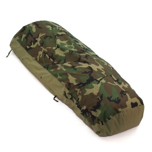  US Army Military Woodland Camouflage Camo GTX GORETEX Sleeping Bag BIVY COVER by US Government Tennier Industries GI USGI NSN 8465-01-455-6274