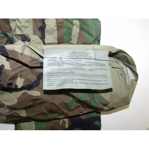  US Army Military Woodland Camouflage Camo GTX GORETEX Sleeping Bag BIVY COVER by US Government Tennier Industries GI USGI NSN 8465-01-455-6274