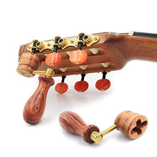  PADOUK Handcrafted Wooden Guitar String Winder by Tenor. Designed For Classical, Flamenco, Acoustic, Electric Guitars and Ukuleles. Made Of Solid Handpicked PADOUK Wood. Beautiful