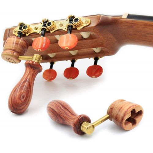  ROBINIA Handcrafted Wooden Guitar String Winder by Tenor. Designed For Classical, Flamenco, Acoustic, Electric Guitars and Ukuleles. Made Of Solid Handpicked ROBINIA Wood. Beautifu