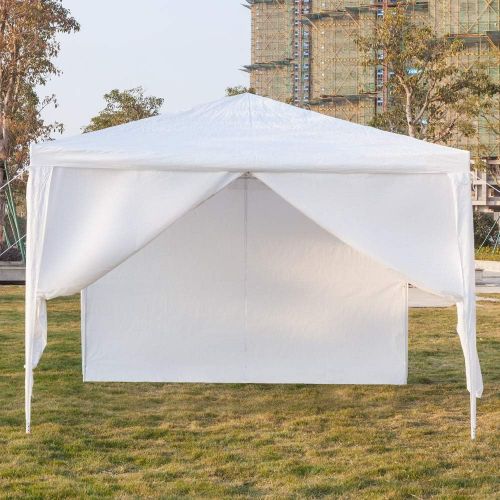  Tenozek 3 x 3m Four Sides Portable Home Use Waterproof Tent with Spiral Tubes White