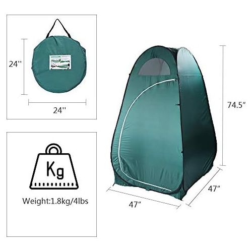  Tenozek Portable Pop Up Shower Privacy Tent Outdoor Privacy Toilet & Spacious Dressing Changing Room for Camping Biking Beach (Army Green): Sports & Outdoors