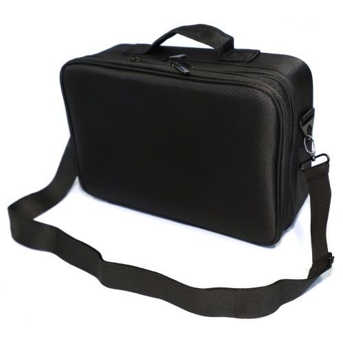  Tenozek Professional High-capacity Multilayer Portable Travel Makeup Bag with Shoulder Strap (Small) Black