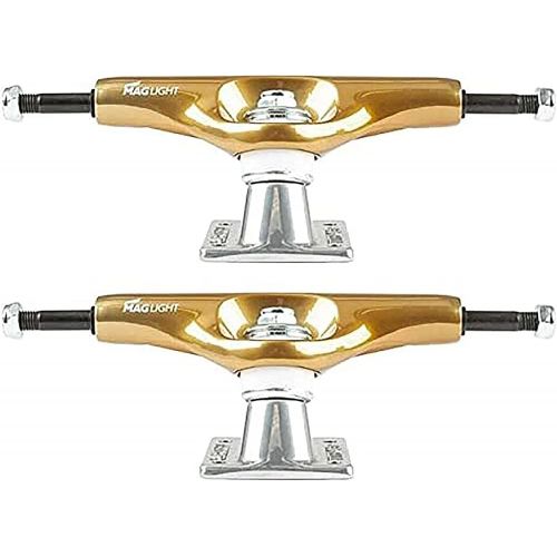  Tensor Mag Light Glossy Skateboard Trucks - Gold/Silver - 5.25