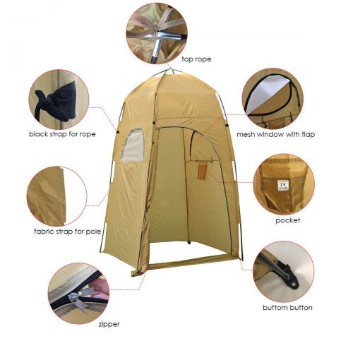  TentHome Wasserdichtes Duschzelt Kompaktes Umkleidezelt Toilettenzelt Tragbares Privacy Zelt fuer Outdoor Camping Strand