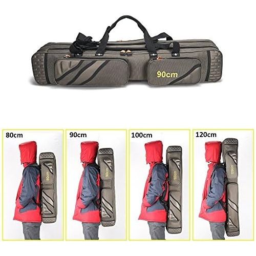  [아마존베스트]TentHome Fishing bags, rod bags, rod case, fishing bag, fishing rod bag with 3 compartments, various lengths