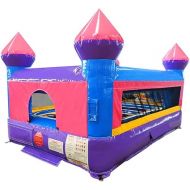 TentandTable Inflatable Bounce House for Toddlers and Kids, Commercial Grade Indoor Outdoor Bouncy House, Jump House, Includes Electric Air Blower, 12' L x 8' W x 8' H, Pink