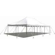 TentandTable 20-Foot by 30-Foot Heavy Duty 14-Ounce Vinyl White Canopy Pole Tent Set with Storage Bag for Weddings, Parties, and Events