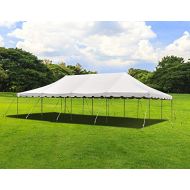 TentandTable 20-Foot by 40-Foot Heavy Duty 14-Ounce Vinyl White Canopy Pole Tent Set with Storage Bag for Weddings, Parties, and Events
