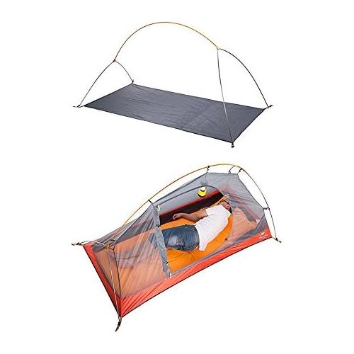  Tentock 3 Jahreszeiten Ultraleicht Backpacking Zelt Doppelschicht Wasserdichte 20D Silikon Campingzelt fuer 1-2 Personen