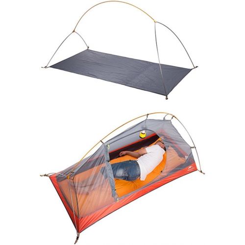  Tentock 3 Jahreszeiten Ultraleicht Backpacking Zelt Doppelschicht Wasserdichte 20D Silikon Campingzelt fuer 1-2 Personen