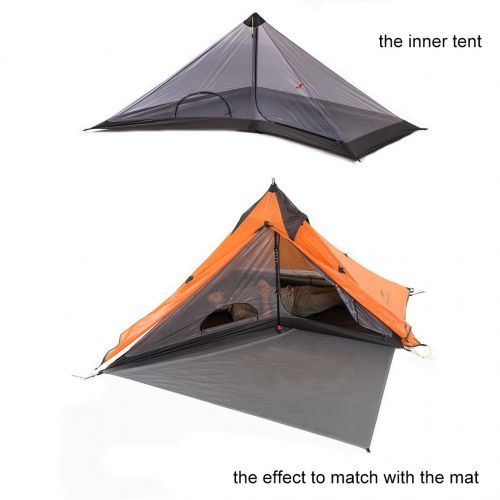  Tentock Naturehike 3 Saison Outdoor Ultraleicht 1 Person Pyramide Zelt fuer Camping Wandern Klettern