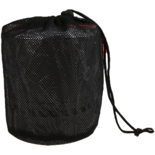  Tentock Outdoor Portable Heat Collecting Exchanger Pot 1L Anodized Aluminum Camping Cookware with Mesh Bag