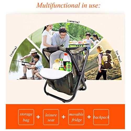  [아마존베스트]Tentock All in One Waterproof Mountaineering Hiking Travel Backpack & Folding Stool With Cooler Bag Keep Thermal