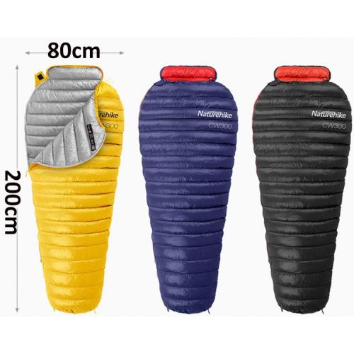  Tentock Naturehike Outdoor Goose Down Mummy Single Sleeping Bag 750FP Super Warm Winter Camping Ultralight Sleeping Gear for Trekking Hiking Backpacking