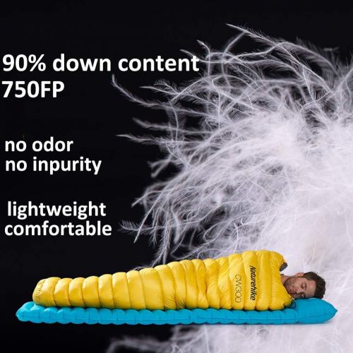  Tentock Naturehike Outdoor Goose Down Mummy Single Sleeping Bag 750FP Super Warm Winter Camping Ultralight Sleeping Gear for Trekking Hiking Backpacking