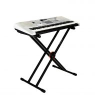 Tenuto Tech Thick Steel Double X Adjustable Foldable Keyboard Stand Black