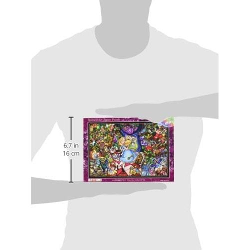  Tenyo 500 piece jigsaw puzzle stained art Alice in Wonderland story stained glass tightly series small pieces (25x36cm)