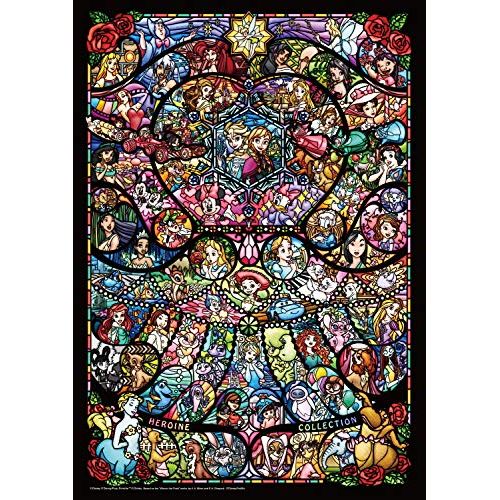  Tenyo DW 1000 005 Disney & Pixar Heroine Stained Art Small Jigsaw Puzzle (1000 Pieces)