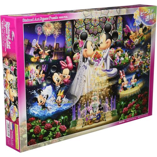  Tenyo 1000 Piece Jigsaw Puzzle Stained Art Disney Eternal Oath Wedding Dream ~ (51.2 x 73.7 cm)