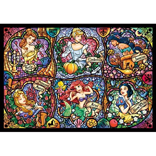  Tenyo Disney Brilliant Princess Stained Glass Gyutto Size Series Jigsaw Puzzle (500 Piece)