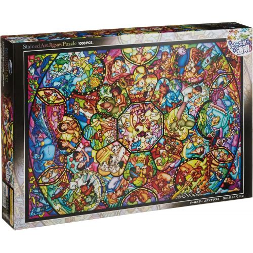  Tenyo Disney Stained Art Jigsaw Puzzle[1000P] All Stars Stained Glass (DS 1000 764)