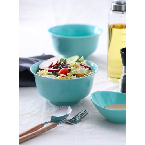  [아마존베스트]Teocera Porcelain Cereal Bowl, Soup Bowls Set, Deep Bowls, 20 Ounce for Cereal, Soup, Oatmeal, Microwave Safe - Set of 6, Navy