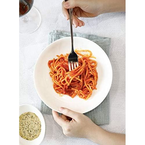  [아마존베스트]Teocera Wide and Shallow Porcelain Salad and Pasta Bowls Set of 6-22 Ounce Microwave and Dishwasher Safe Serving Dishes