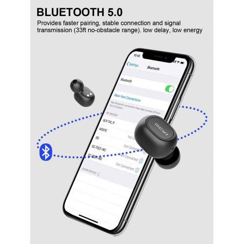  [아마존 핫딜] [아마존핫딜]Wireless Earbuds, Tepoinn Bluetooth 5.0 True Wireless Earphones with Microphone,One-Step Pairing,35H Playing Bluetooth Headphones with Charging Case for iPhone Android-Upgraded Ver