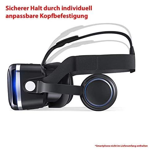  [2nd Generation] Tepoinn VR virtual reality 3D Glasses Headset with Adjustable Headband for 4.5???5.7?Inch Google, iPhone, Samsung, LG, Nexus, HTC MOTO Smartphones