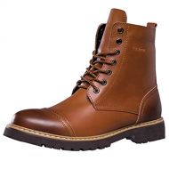 Teresamoon-Shoes Sale! Teresamoon Retro Mens Flat Low-Heeled Round Head Tooling Shoes Keep Warm Military Boots