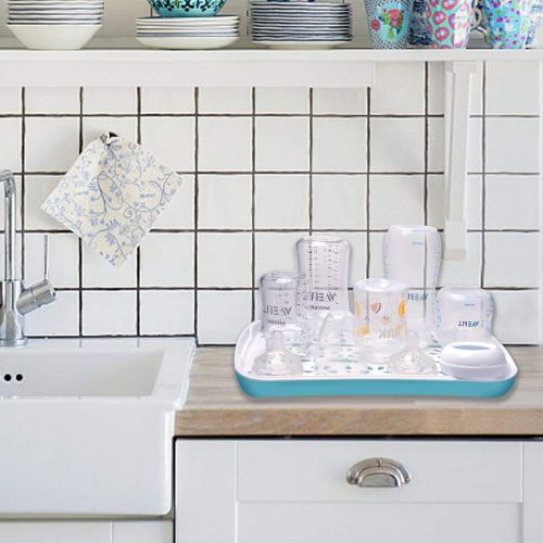  [아마존베스트]Baby Bottle Drying Rack with Drainer, Termichy Countertop Bottle Holder for Baby and Toddler