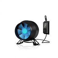 TerraBloom ECMF-100, Quiet 4 Inch Inline Duct Fan with Variable Speed Controller ? Ventilation Exhaust Fan for Heating Cooling Booster and Grow Tents