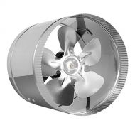 TerraBloom 8 (200mm) Inline Fan - 400 CFM, Metal Duct Fan, ETL Listed, Pre-Wired 6 FT Grounded Cord - Great For Grow Tent Exhaust and Intake, Register Booster For 8 Inch Ducts