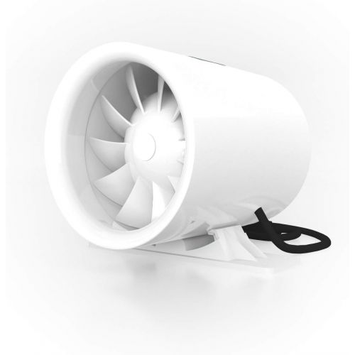  TerraBloom 6 Silent Inline Duct Fan, 26W, 188 CFM, Quiet Mixed-Flow Energy Efficient Blower for Air Circulation in Ducting, Vents, Grow Tents