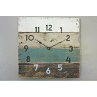 /Terrafirma79 Pallet Wood Clock, Beach House style...ReCycled wood...distressed...teal OR Customize Your Clock