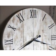 Terrafirma79 Large Round Clock Wall clock Large clock Farmhouse style 24 inch Reclaimed Barn wood Inspired Custom Sizes upon request