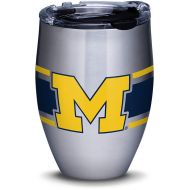 Tervis 1309977 Michigan Wolverines Stripes Stainless Steel Insulated Tumbler with Clear and Black Hammer Lid 12oz Silver