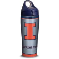Tervis 1316330 Illinois Fighting Illini Tradition Stainless Steel Insulated Tumbler with Lid, 24oz Water Bottle, Silver