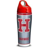 Tervis 1314051 Harvard Crimson Tradition Stainless Steel Insulated Tumbler with Lid, 24oz Water Bottle, Silver