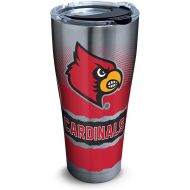 Tervis 1266004 Louisville Cardinals Knockout Stainless Steel Tumbler with Clear and Black Hammer Lid 30oz, Silver