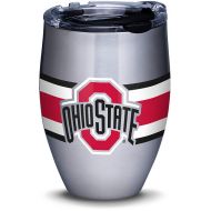Tervis 1309973 Ohio State Buckeyes Stripes Stainless Steel Insulated Tumbler with Clear and Black Hammer Lid, 12oz, Silver