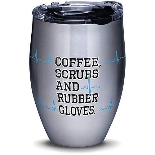  Tervis Coffee Scrubs Nurselife, 12 oz, Silver