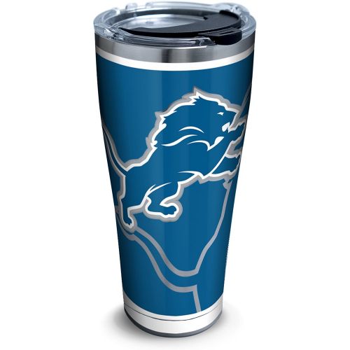  Tervis 1299936 NFL Detroit Lions Rush Stainless Steel Tumbler with Lid, 30 oz, Silver